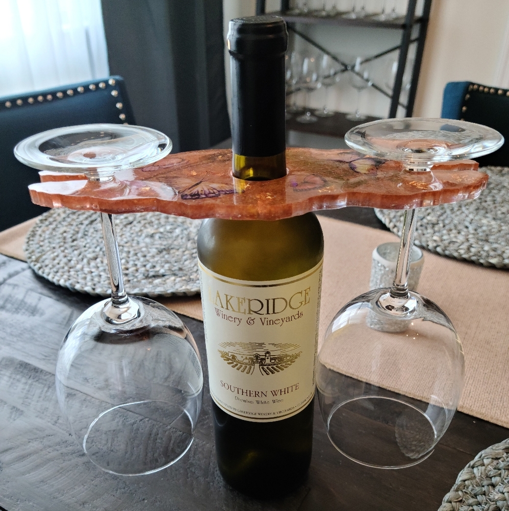 Wine Glass Holder - Brown